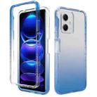 For Redmi Note 12 5G Global Shockproof Clear Gradient PC + TPU Phone Case(Blue) - 1