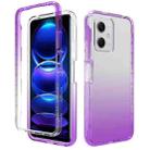 For Redmi Note 12 5G Global Shockproof Clear Gradient PC + TPU Phone Case(Purple) - 1