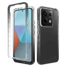 For Redmi Note 13 Pro 5G Shockproof Clear Gradient PC + TPU Phone Case(Black) - 1