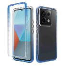 For Redmi Note 13 Pro 5G Shockproof Clear Gradient PC + TPU Phone Case(Blue) - 1