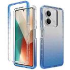 For Redmi Note 13 5G Shockproof Clear Gradient PC + TPU Phone Case(Blue) - 1