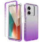 For Redmi Note 13 5G Shockproof Clear Gradient PC + TPU Phone Case(Purple) - 1