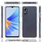 For OPPO A17 4G Shockproof Clear Gradient PC + TPU Phone Case(Red) - 2