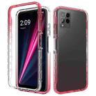 For T-Mobile REVVL 6 Pro 5G Shockproof Clear Gradient PC + TPU Phone Case(Red) - 1