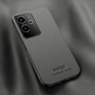 For Realme GT 6 HUIYI Leather Magnetic Phone Case(Grey) - 1