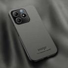 For Realme C63 / C61 4G HUIYI Leather Magnetic Phone Case(Grey) - 1