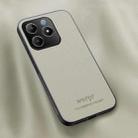 For Realme C63 / C61 4G HUIYI Leather Magnetic Phone Case(White) - 1