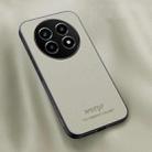 For Realme 13 Pro HUIYI Leather Magnetic Phone Case(White) - 1