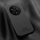 For Realme 14 Pro HUIYI Leather Magnetic Phone Case(Black) - 1