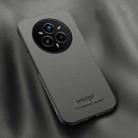 For Realme 14 Pro HUIYI Leather Magnetic Phone Case(Grey) - 1