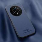 For Realme 14 Pro+ HUIYI Leather Magnetic Phone Case(Blue) - 1