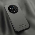 For Realme 14 Pro+ HUIYI Leather Magnetic Phone Case(Grey) - 1