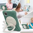 For Xiaomi Redmi Pad SE 8.7 Silicone Hybrid PC Tablet Case with Holder & Shoulder Strap(Emerald Green) - 3