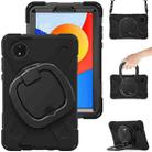 For Xiaomi Redmi Pad SE 8.7 Silicone Hybrid PC Tablet Case with Holder & Shoulder Strap(Black) - 2