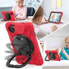 For Xiaomi Redmi Pad SE 8.7 Silicone Hybrid PC Tablet Case with Holder & Shoulder Strap(Red) - 3