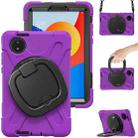 For Xiaomi Redmi Pad SE 8.7 Silicone Hybrid PC Tablet Case with Holder & Shoulder Strap(Purple) - 2