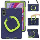 For Xiaomi Redmi Pad Pro 12.1 Silicone Hybrid PC Tablet Case with Holder & Shoulder Strap(Navy Blue Lime) - 2