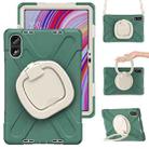 For Xiaomi Redmi Pad Pro 12.1 Silicone Hybrid PC Tablet Case with Holder & Shoulder Strap(Emerald Green) - 2