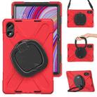 For Xiaomi Redmi Pad Pro 12.1 Silicone Hybrid PC Tablet Case with Holder & Shoulder Strap(Red) - 2