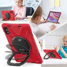 For Xiaomi Redmi Pad Pro 12.1 Silicone Hybrid PC Tablet Case with Holder & Shoulder Strap(Red) - 3