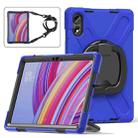 For Xiaomi Redmi Pad Pro 12.1 Silicone Hybrid PC Tablet Case with Holder & Shoulder Strap(Blue) - 1