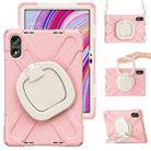 For Xiaomi Redmi Pad Pro 12.1 Silicone Hybrid PC Tablet Case with Holder & Shoulder Strap(Cherry Blossom Pink) - 2
