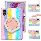 For Xiaomi Redmi Pad Pro 12.1 Silicone Hybrid PC Tablet Case with Holder & Shoulder Strap(Colorful Pink) - 2