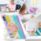 For Xiaomi Redmi Pad Pro 12.1 Silicone Hybrid PC Tablet Case with Holder & Shoulder Strap(Colorful Pink) - 3