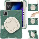 For Xiaomi Pad 7 / 7 Pro Silicone Hybrid PC Tablet Case with Holder & Shoulder Strap(Emerald Green) - 2