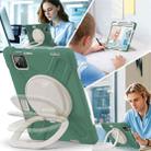 For Xiaomi Pad 7 / 7 Pro Silicone Hybrid PC Tablet Case with Holder & Shoulder Strap(Emerald Green) - 3