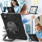 For Xiaomi Pad 7 / 7 Pro Silicone Hybrid PC Tablet Case with Holder & Shoulder Strap(Black) - 3