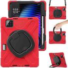 For Xiaomi Pad 7 / 7 Pro Silicone Hybrid PC Tablet Case with Holder & Shoulder Strap(Red) - 2
