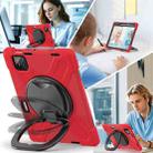 For Xiaomi Pad 7 / 7 Pro Silicone Hybrid PC Tablet Case with Holder & Shoulder Strap(Red) - 3