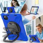 For Xiaomi Pad 7 / 7 Pro Silicone Hybrid PC Tablet Case with Holder & Shoulder Strap(Blue) - 3