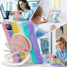 For Xiaomi Pad 7 / 7 Pro Silicone Hybrid PC Tablet Case with Holder & Shoulder Strap(Colorful Pink) - 3