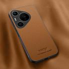 For Huawei Pura 70 Pro / 70 Pro+ HUIYI Leather Magnetic Phone Case(Brown) - 1