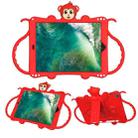 For iPad Pro 10.5 Cartoon Monkey Kids Tablet Shockproof EVA Protective Case with Holder & Shoulder Strap & Handle(Red) - 1