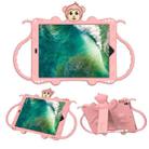 For iPad Pro 10.5 Cartoon Monkey Kids Tablet Shockproof EVA Protective Case with Holder & Shoulder Strap & Handle(Rose Gold) - 1