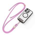 DUX DUCIS Garden Series Begonia Pattern Adjustable Crossbody Phone Lanyard(Pink) - 1