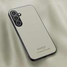 For Samsung Galaxy S24 FE 5G HUIYI Leather Magnetic Phone Case(White) - 1