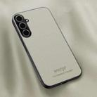 For Samsung Galaxy S25+ 5G HUIYI Leather Magnetic Phone Case(White) - 1