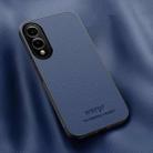 For Samsung Galaxy S25 Edge 5G HUIYI Leather Magnetic Phone Case(Blue) - 1