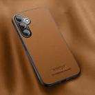 For Samsung Galaxy A14 4G / 5G HUIYI Leather Magnetic Phone Case(Brown) - 1