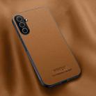 For Samsung Galaxy A36 5G HUIYI Leather Magnetic Phone Case(Brown) - 1