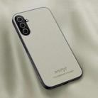 For Samsung Galaxy A56 5G HUIYI Leather Magnetic Phone Case(White) - 1