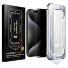 For iPhone 15 Pro Easy Install Privacy Tempered Glass Film - 1