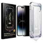 For iPhone 14 Pro Easy Install Privacy Tempered Glass Film - 1