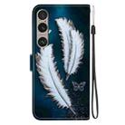 For Sony Xperia 1 VI Crystal Texture Colored Drawing Leather Phone Case(White Butterfly Feathers) - 3