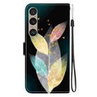 For Sony Xperia 1 VI Crystal Texture Colored Drawing Leather Phone Case(Colored Leaves) - 3