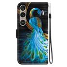 For Sony Xperia 1 VI Crystal Texture Colored Drawing Leather Phone Case(Peacock) - 3